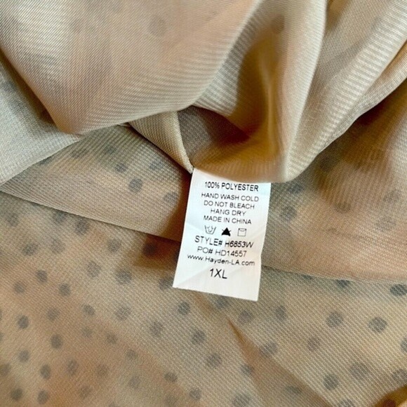 Hayden Los Angeles Beige Tan Black Nude
Polka Dot Boho‎ Lined Maxi Dress Sz 1 XL - Picture 12 of 12